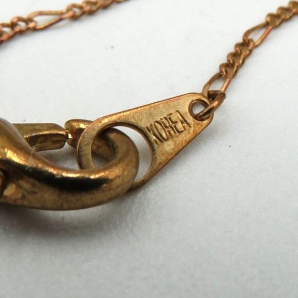 Y Shaped Station Necklace Gold Tone 16" Imitation Pearl Lobster Clasp - Picture 5 of 5